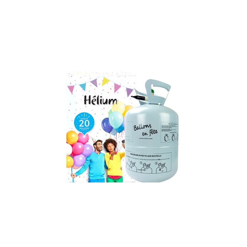 BOUTEILLE HELIUM 20 BALLONS 23 CM BOUTEILLE HELIUM 20 BALLONS 23 CM