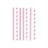 24 PAILLES EN PAPIER BLANCHE A POINT ROSE 