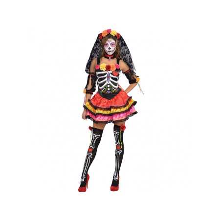 DEGUISEMENT FEMME DAY OF THE DEAD TAILLE XL 