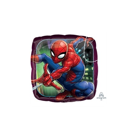 BALLON METALLIQUE CARRE SPIDERMAN  43 CM