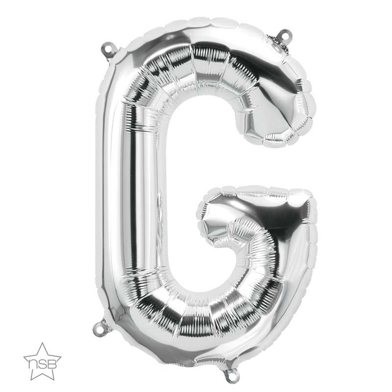 BALLON METALLIQUE LETTRE G ARGENT 40 CM BALLON METALLIQUE LETTRE G ARGENT 40 CM