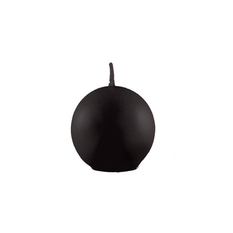 BOUGIE BOULE NOIRE DIAMETRE 7.5 CM BOUGIE BOULE NOIRE DIAMETRE 7.5 CM