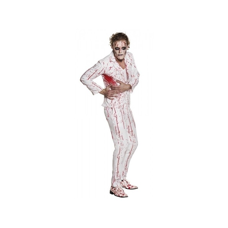 DEGUISEMENT COSTUME BLANC AVEC TACHE DE SANG TAILLE 58-60 DEGUISEMENT COSTUME BLANC AVEC TACHE DE SANG TAILLE 58-60