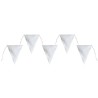 BANDEROLE FANIONS METALLISEES ARGENT 3 METRES