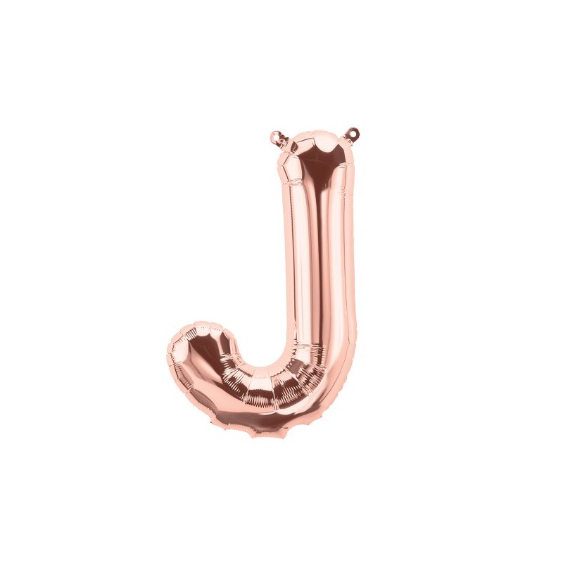 BALLON METALLIQUE LETTRE J ROSE GOLD 40 CM BALLON METALLIQUE LETTRE J ROSE GOLD 40 CM