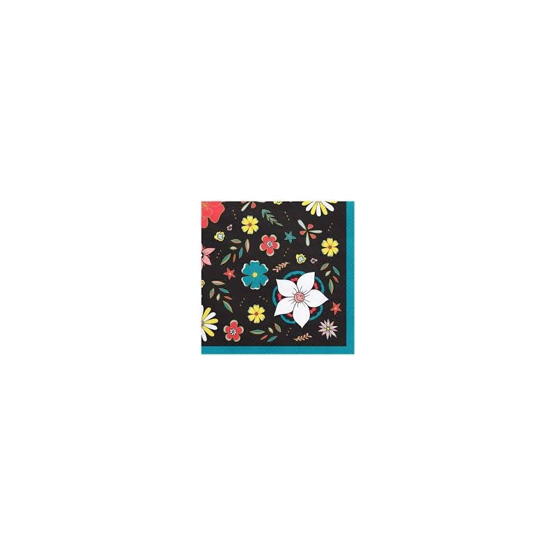 20 SERVIETTES IMPRIMES FLEURS MULTICOLORES 33 X 33 CM 20 SERVIETTES IMPRIMES FLEURS MULTICOLORES 33 X 33 CM