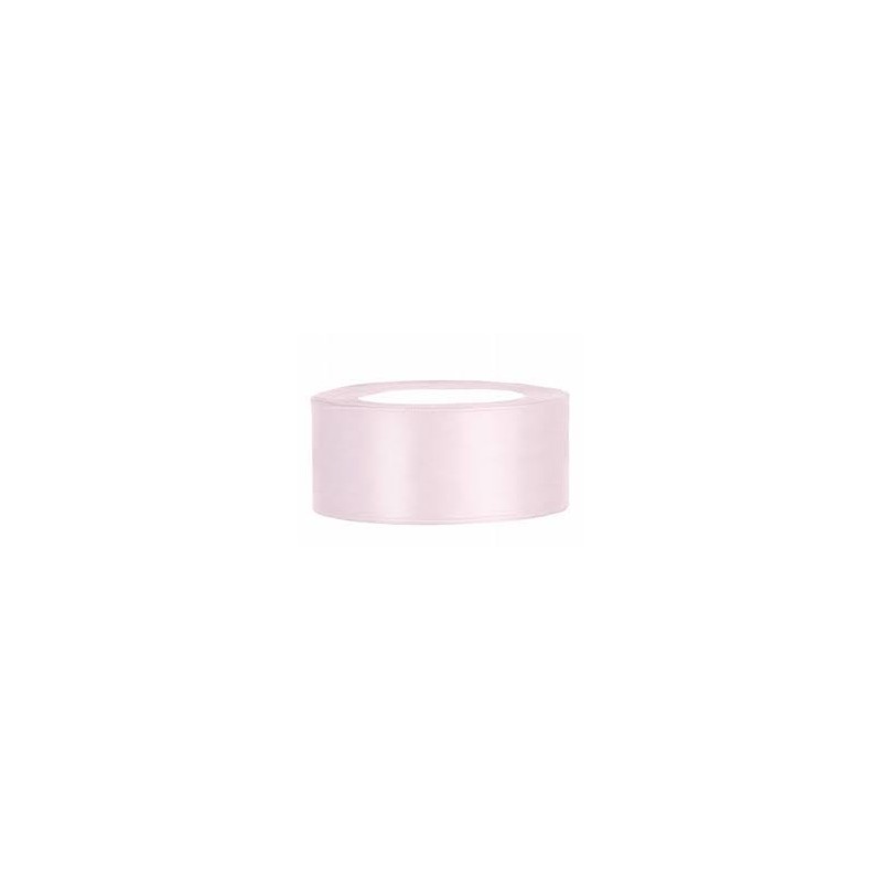 RUBAN SATIN ROSE CLAIR 25 MM X 25 M RUBAN SATIN ROSE CLAIR 25 MM X 25 M