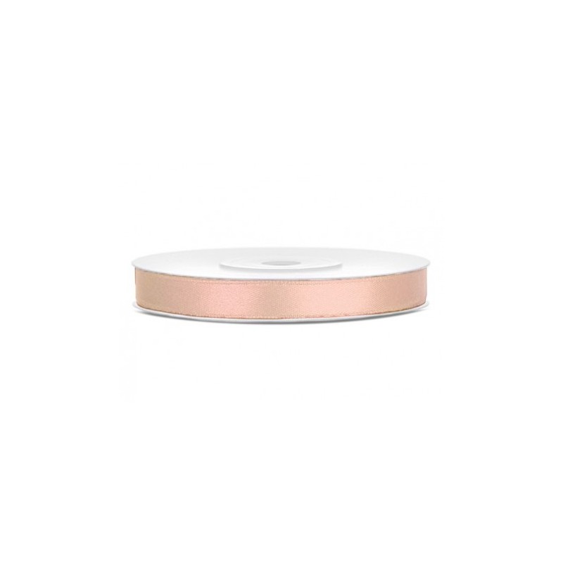 RUBAN SATIN CORAIL 6 MM X 25 M