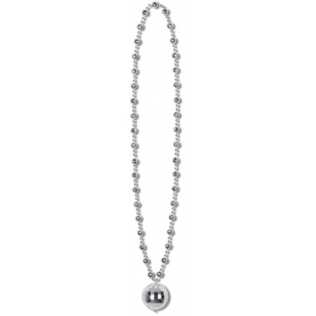 COLLIER ARGENT BOULE DISCO 