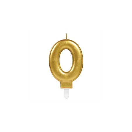 BOUGIE CHIFFRE 0 OR 