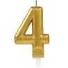 BOUGIE CHIFFRE 4 OR 