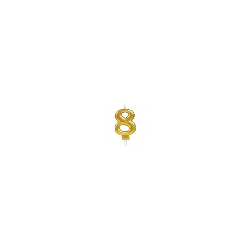 BOUGIE CHIFFRE 8 OR BOUGIE CHIFFRE 8 OR
