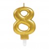 BOUGIE CHIFFRE 8 OR 