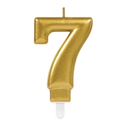 BOUGIE CHIFFRE 7 OR 