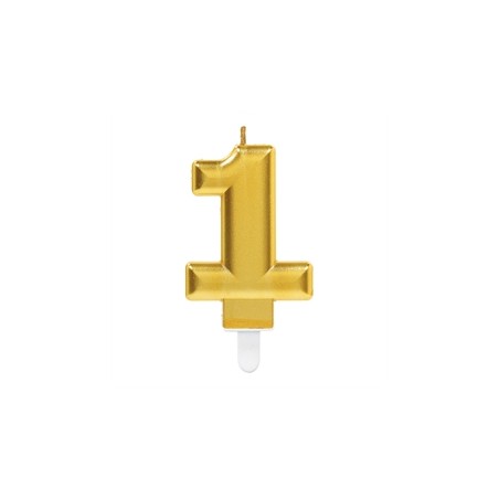 BOUGIE CHIFFRE 1 OR 