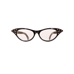 LUNETTES NOIRES ANNEES 50 AVEC STRASS 