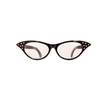 LUNETTES NOIRES ANNEES 50 AVEC STRASS 