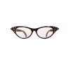 LUNETTES NOIRES ANNEES 50 AVEC STRASS 