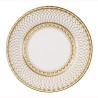 8 ASSIETTES CARTON BLANCHES DECOR OR PARTY PORCELAINE 27 CM