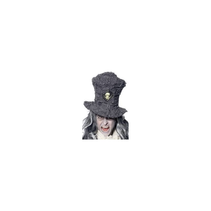 CHAPEAU HAUT DE FORME GRIS FOSSOYEUR CHAPEAU HAUT DE FORME GRIS FOSSOYEUR