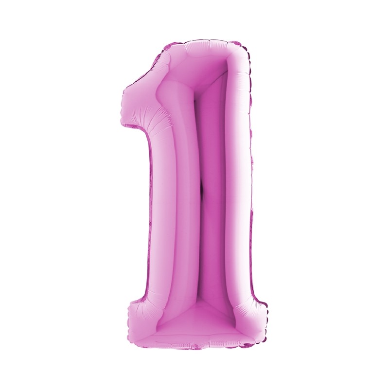 BALLON METALLIQUE CHIFFRE 1 ROSE 102 CM BALLON METALLIQUE CHIFFRE 1 ROSE 102 CM
