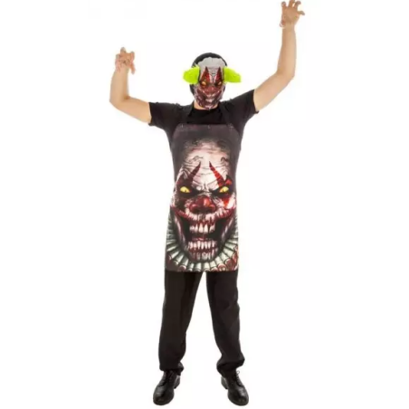 MASQUE ET TABLIER CLOWN TUEUR