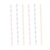 12 PAILLES EN PAPIER COULEUR PASTEL 