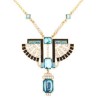 COLLIER PHARAON DOREE AVEC STRASS ET PIERRES