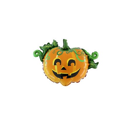 BALLON METALLIQUE CITROUILLE 43 CM DE HAUT