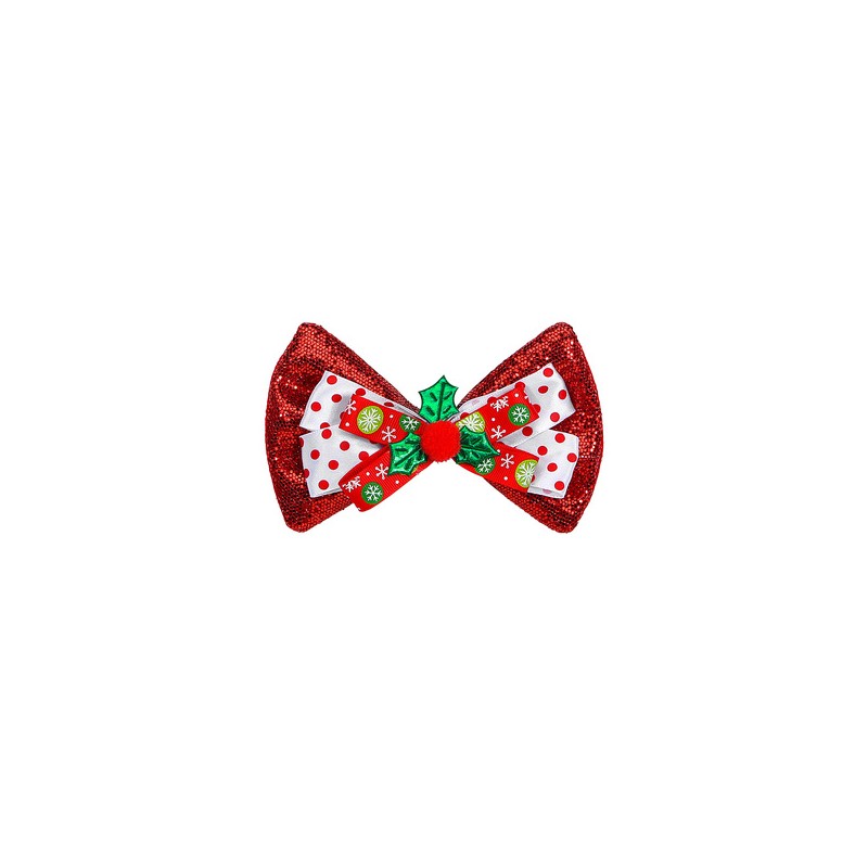 NOEUD PAPILLON NOEL PAILLETTES ROUGES NOEUD PAPILLON NOEL PAILLETTES ROUGES