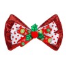 NOEUD PAPILLON NOEL PAILLETTES ROUGES 