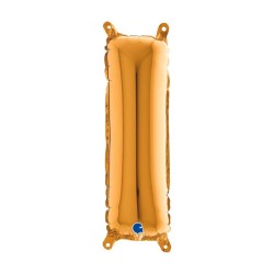 BALLON METALLIQUE LETTRE I OR 35 CM