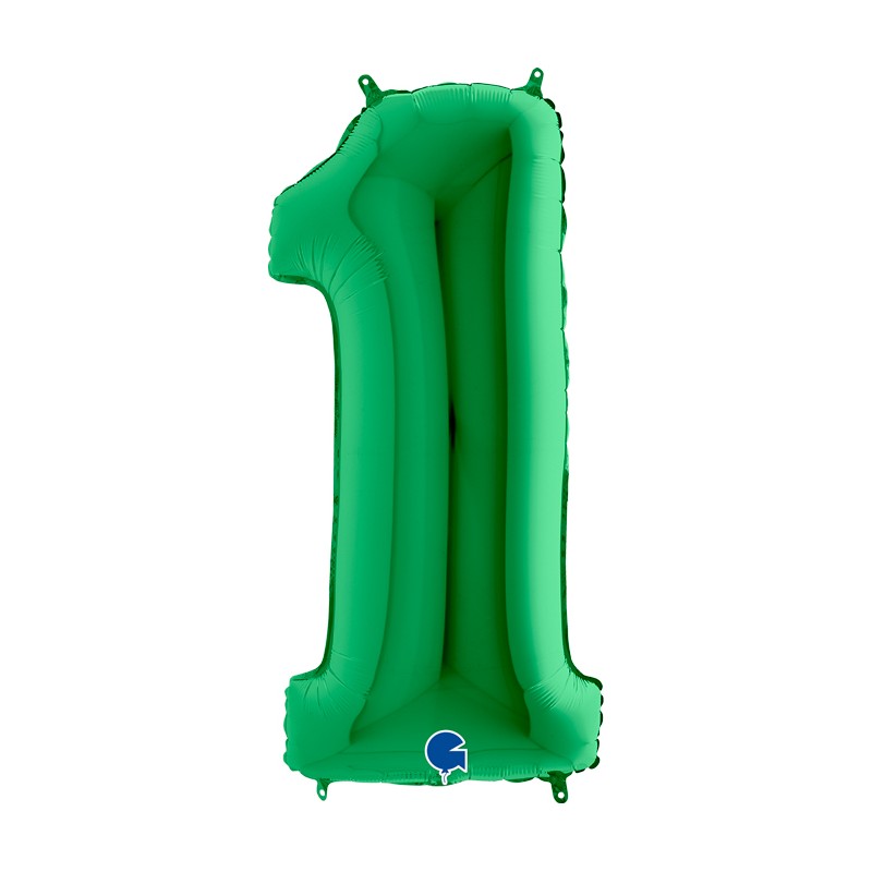BALLON METALLIQUE CHIFFRE 1 VERT 100 CM BALLON METALLIQUE CHIFFRE 1 VERT 100 CM