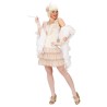 DEGUISEMENT ROBE CHARLESTONE IVOIRE EN DENTELLE TAILLE S