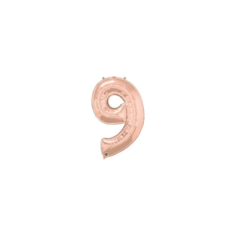 BALLON METALLIQUE CHIFFRE 9 ROSE GOLD 86 CM BALLON METALLIQUE CHIFFRE 9 ROSE GOLD 86 CM