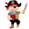 BALLON METALIQUE ANNIVERSAIRE PIRATE AVEC SABRE 112 CM 