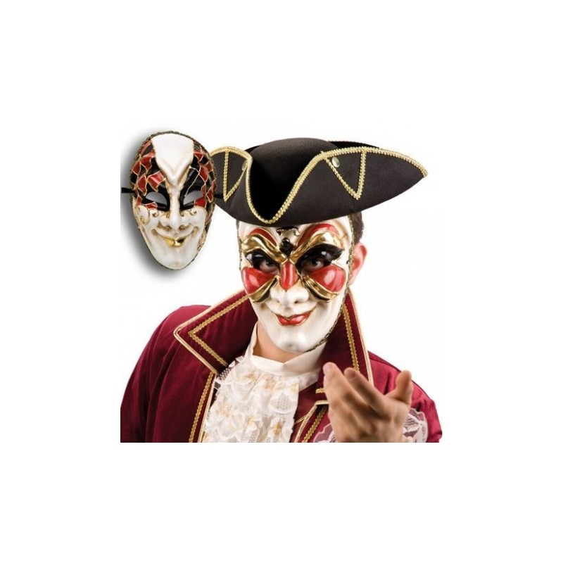 MASQUE VENISE VOLTO NOIR ET ROUGE MASQUE VENISE VOLTO NOIR ET ROUGE