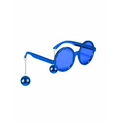 LUNETTES BOULES A FACETTES BLEU
