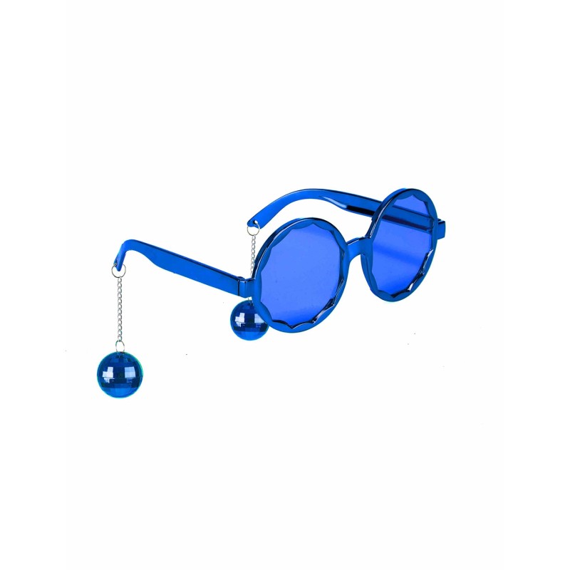 LUNETTES BOULES A FACETTES BLEU
