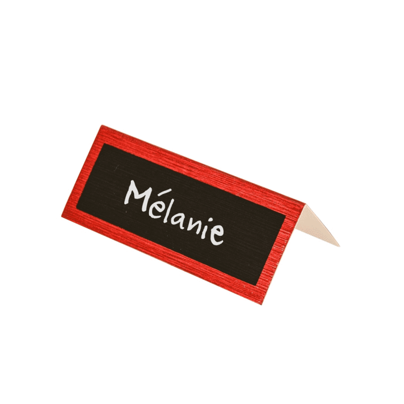 SACHET 6 MARQUES PLACES RECTANGULAIRES ROUGE BRILLANT SACHET 6 MARQUES PLACES RECTANGULAIRES ROUGE BRILLANT