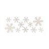 SACHET 11 FLOCONS PAILLETTES ADHESIVES ARGENT 