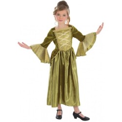DEGUISEMENT ROBE PRINCESSE VERTE MEDIEVALE TAILLE 128