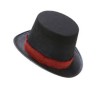 CHAPEAU HAUT DE FORME NOIR EN FEUTRE RUBAN ROUGE JACOB ASSASSINS CREED