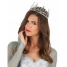 DIADEME DE PRINCESSE  METALLIQUE  ARGENTE AVEC PERLE ADULTE LUXE 