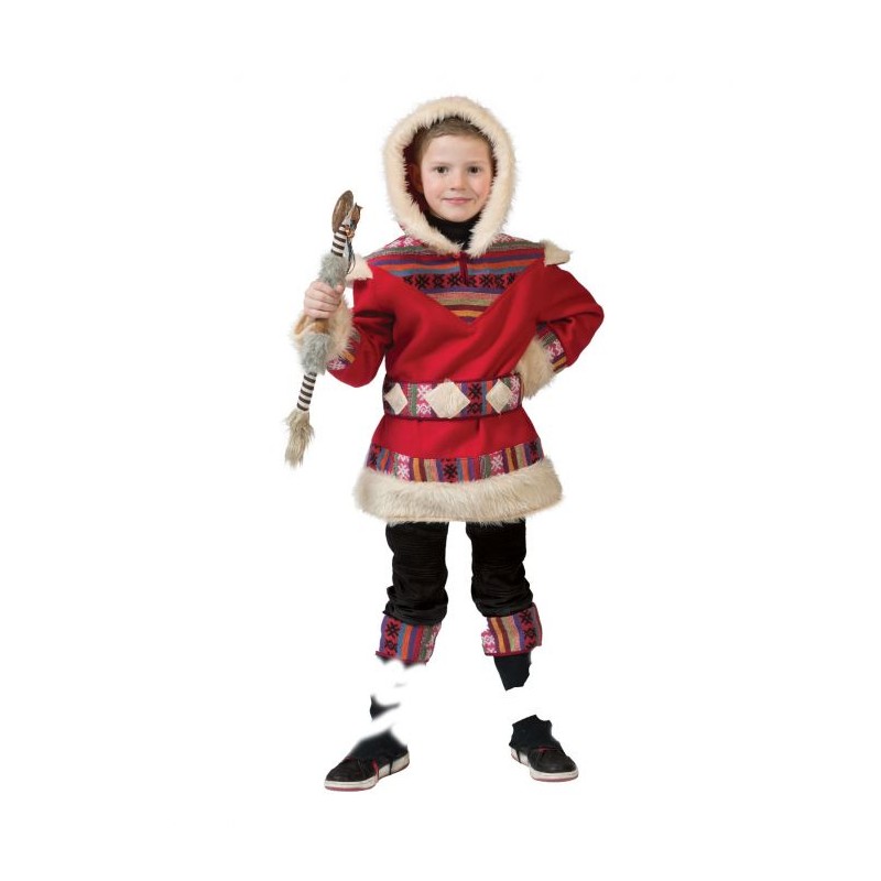 DEGUISEMENT ESQUIMO NANOOK ROUGE TAILLE 164