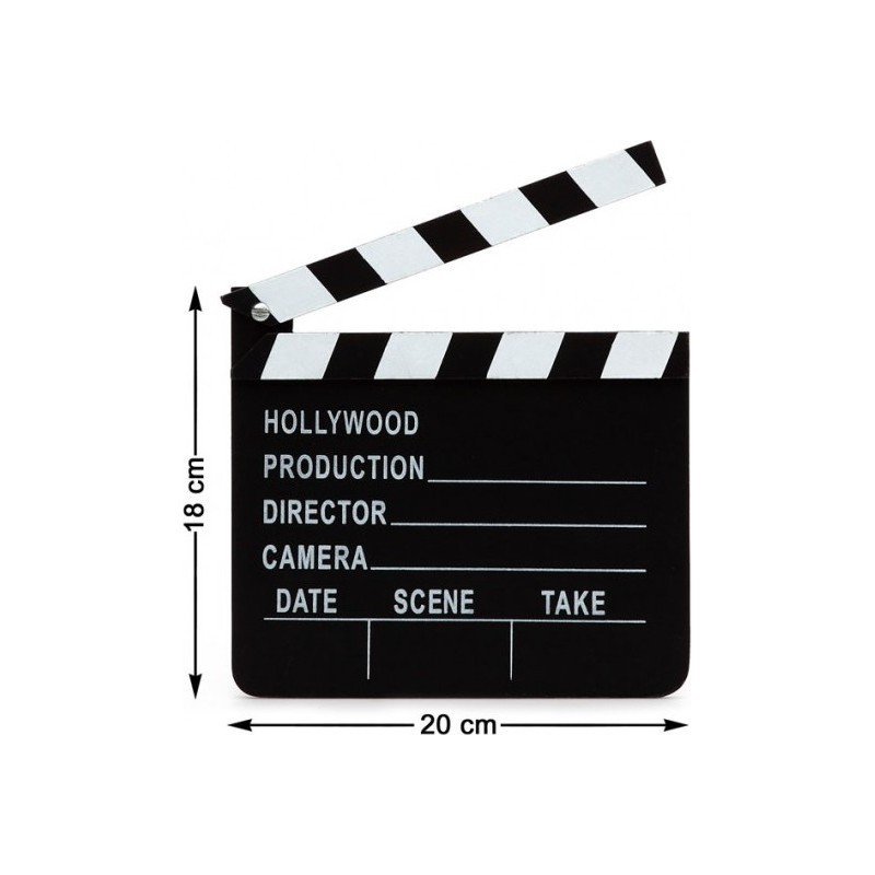 CLAP BOARD DE CINEMA 18 X 20 CM CLAP BOARD DE CINEMA 18 X 20 CM