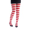 COLLANT OPAQUE RAYE BLANC ET ROUGE 