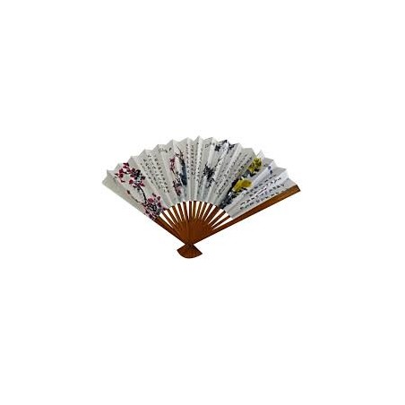 EVENTAIL CHINOIS EN PAPIER DECORE