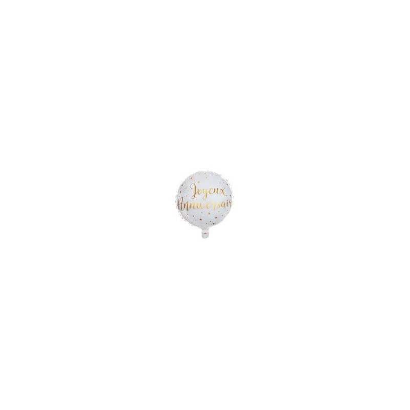 BALLON METALLIQUE ROND JOYEUX ANNIVERSAIRE BALLON METALLIQUE ROND JOYEUX ANNIVERSAIRE