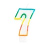 BOUGIES CHIFFRE 7 MULTICOULEURS 